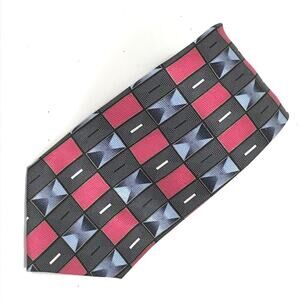 Salvatore Pellegrino Patterned Tie Gray Blue Pink